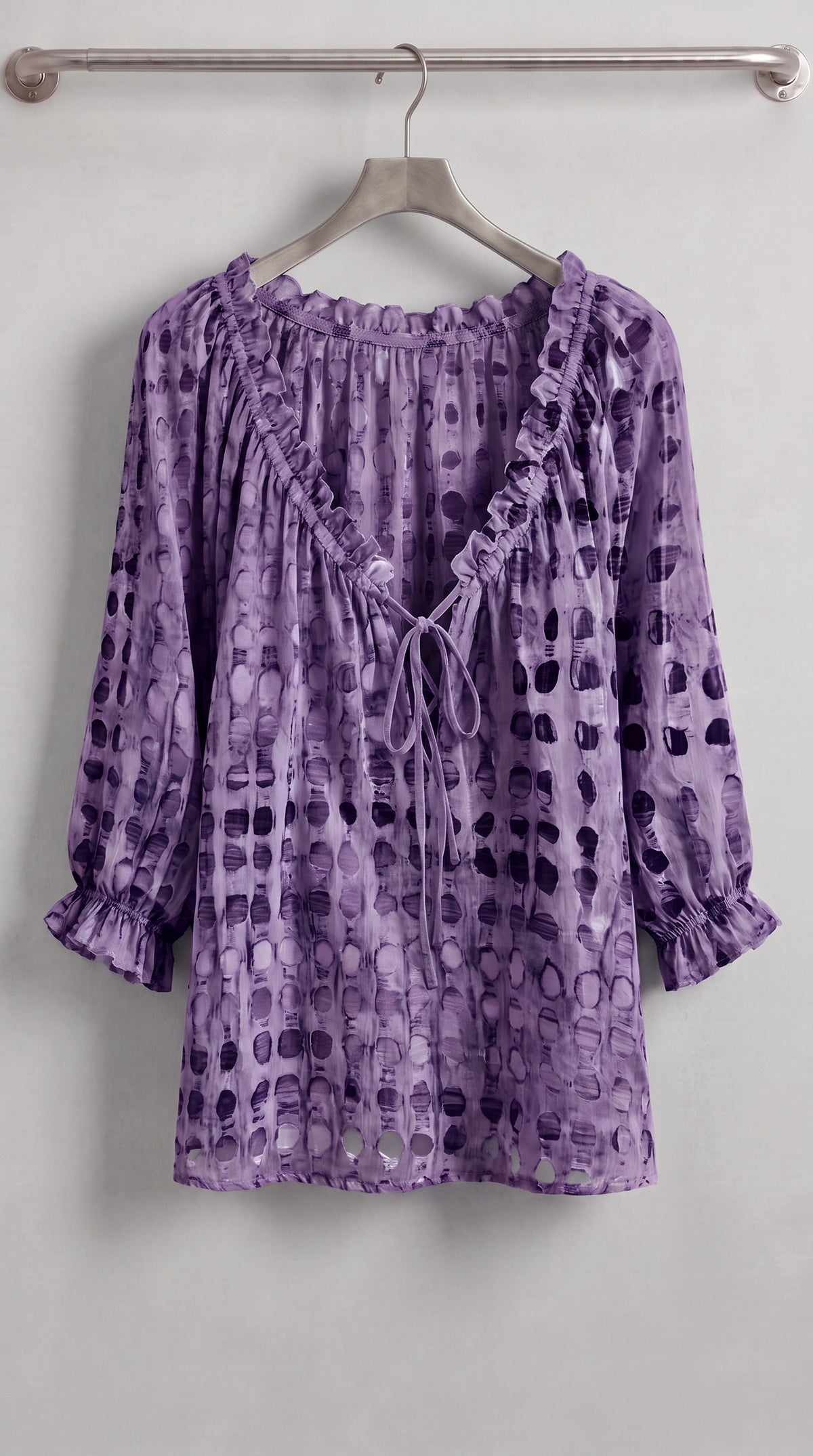 CHEMISE BOHEME IMPRIMEE A VOLANTS