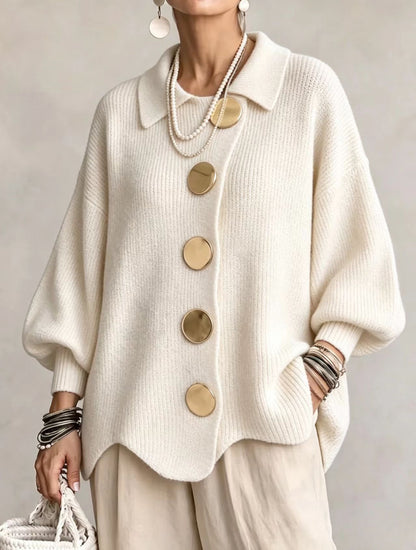 Manteau-gilet en maille à revers