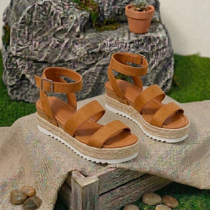 SANDALES PLATEFORME CHIC NATURELLE