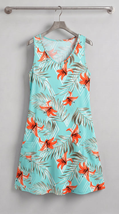ROBE ESTIVALE IMPRIME EXOTIQUE