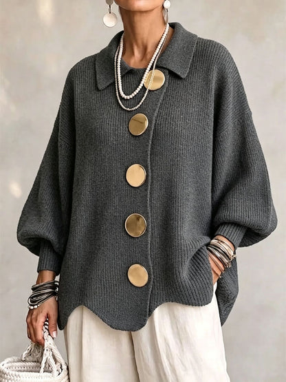 Manteau-gilet en maille à revers