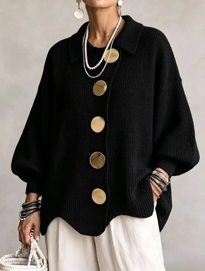Manteau-gilet en maille à revers
