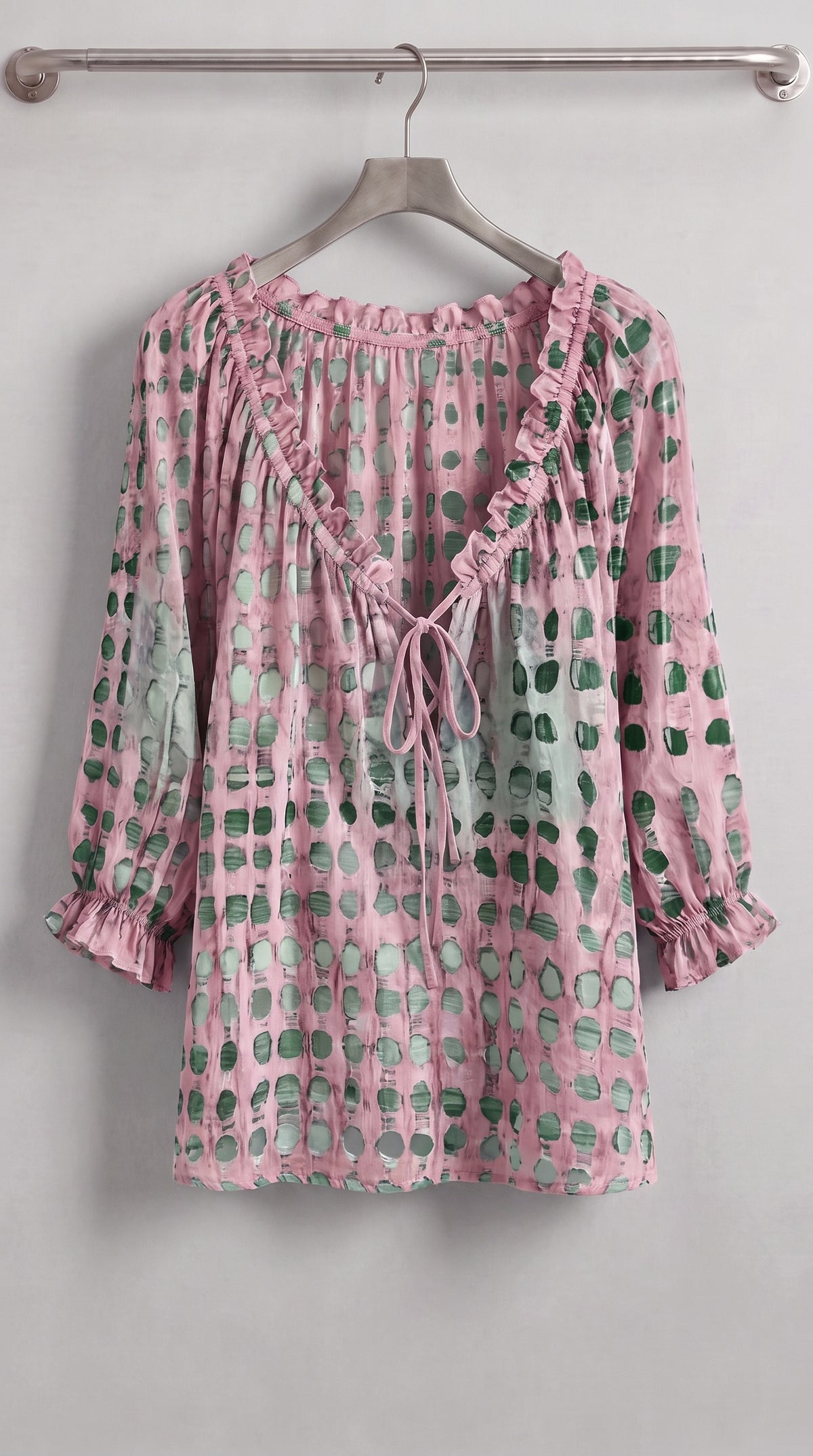 CHEMISE BOHEME IMPRIMEE A VOLANTS