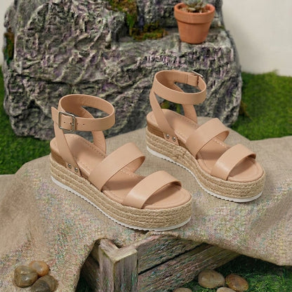 SANDALES PLATEFORME CHIC NATURELLE
