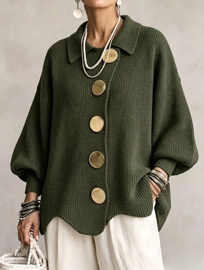Manteau-gilet en maille à revers